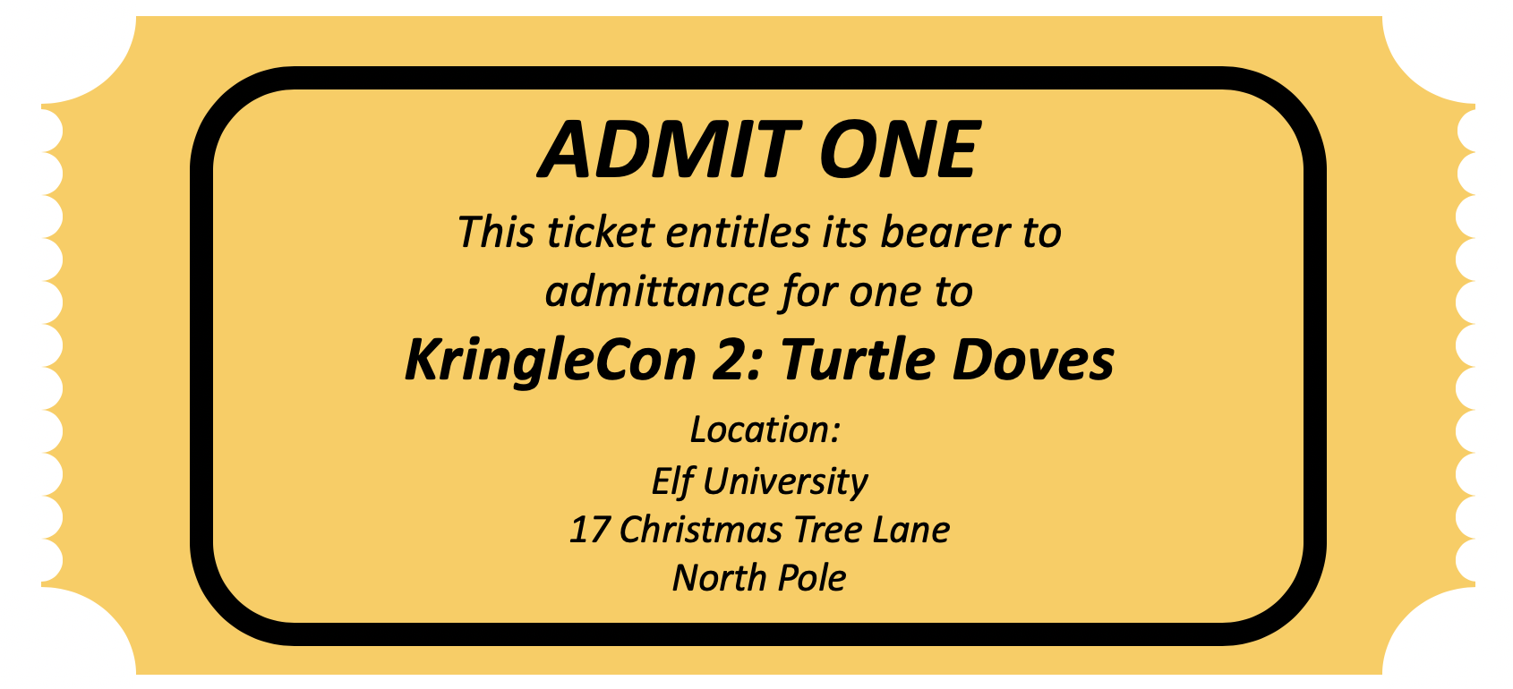 KringleCon 2 Ticket